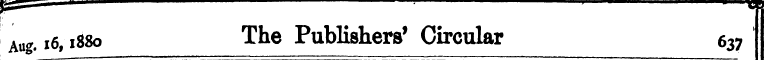 Aug. 16,1S80 The Publishers 1 Circular 6...