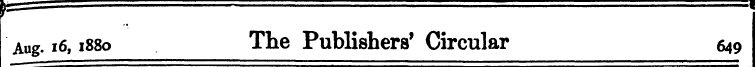 Aug. 16,1880 The Publishers' Circular 64...