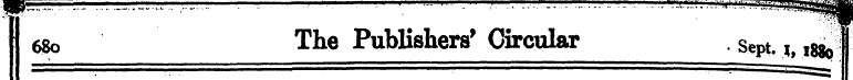 6So The Publishers' Circular . Sept.,, l...