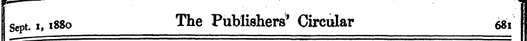 l I sept, ^ i, 1880 The Publishers 1 Cir...