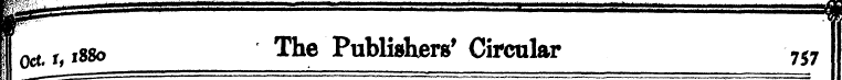 I ^ u l88 o The Publishers' Circular 757