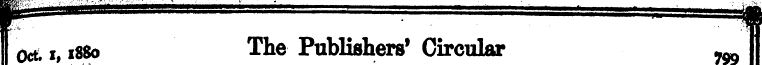 : • ¦ p I pet, i, 1880 The Publishers' C...