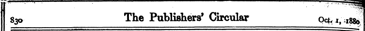 830 The Publishers' Circular qcj, i,'4&M