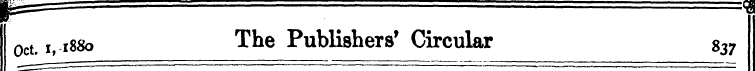 Oct. 1,-1*80 The Publishers 1 Circular $...