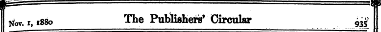 tfov. r,i88o The Pubiisheift' Circular ^