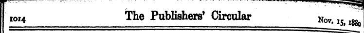 ioi4 The Publishers' Circular Nov> tJ m