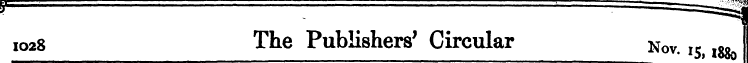 1028 The Publishers' Circular Nov I& i8g...