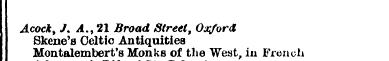 Acock Skene % J. 's A Oeltio ., 21 Broad...
