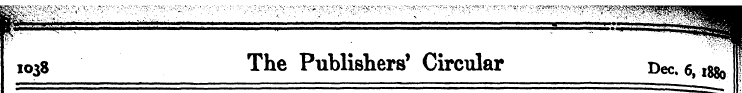 P ^--^"^^^^ -''- ---^ 1038 The Publisher...