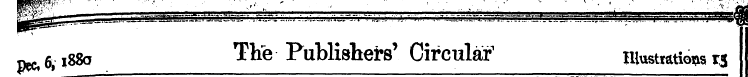 9* 4-1880 The Publishers' Circular 1 ill...