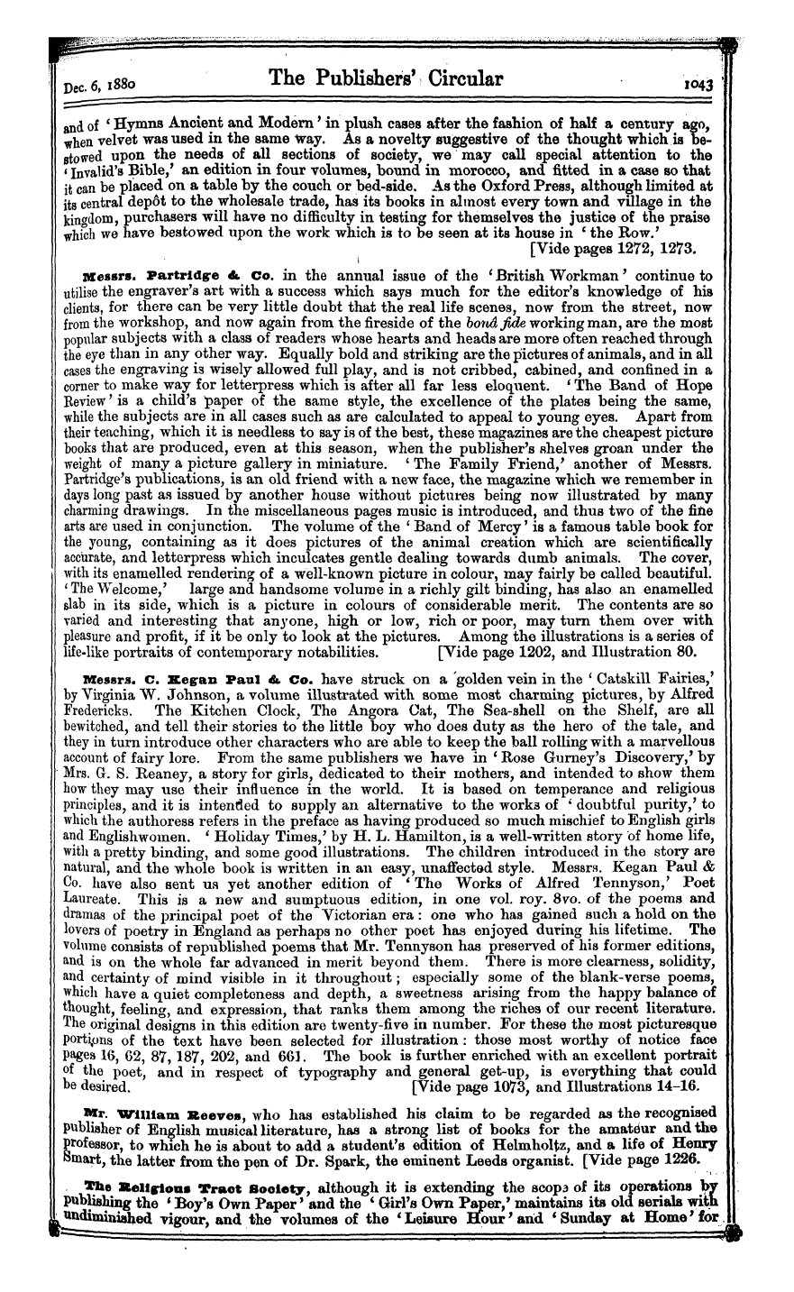 Publishers’ Circular (1880-1890): jS F Y, 1st edition - Ca Cards Rds Mr Tor For . Ikcltermafm Th...