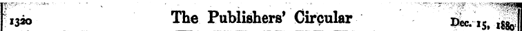 ijao The Publishers' Circular »«e. is, U...