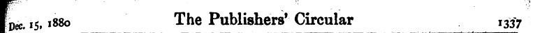 W" ' : ¦ ' Ipec, 15,1880 The Publishers ...