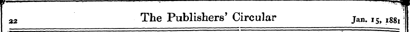 22 The Publishers' Circular jan. 15, i$8...