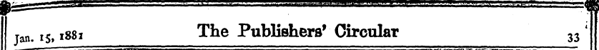 jan. 15,1881 The Publishers 1 Circular 3...