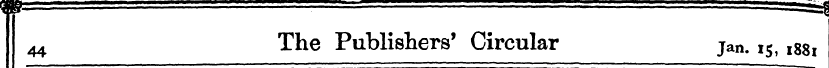 44 The Publishers' Circular jan. 15, ,88...