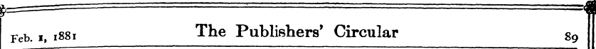 Feb. i, 1881 The Publishers' Circular g ...