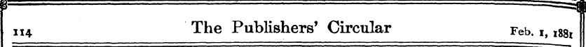 1X4 The Publishers' Circular Feb. i , ^