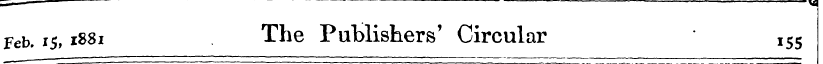 ._ ,—. -tq Feb. 15, 1881 The Publishers'...