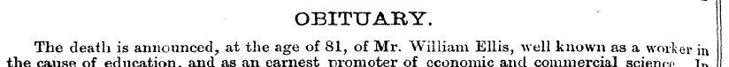 OBITUARY. the f.lie The cause r.a.nsp de...