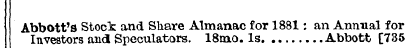 Abbott's Stock and Share Almanac for 188...