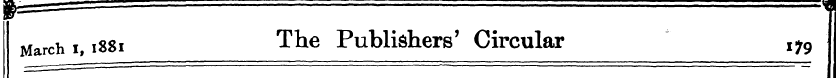II March i, issi The Publishers' Circula...