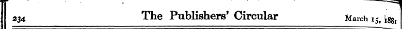 j 234 The Publishers 1 Circular March 15...