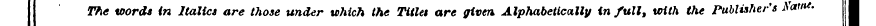 The words in Italics are those under whi...