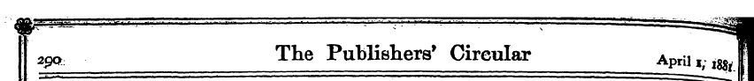 2$* The Publishers' Circular April, , aj...