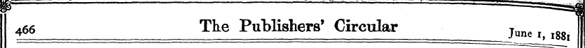 466 The Publishers' Circular June, —-—