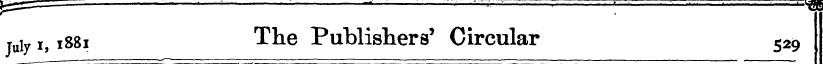 juiy i, 1881 The Publishers' Circular 52...