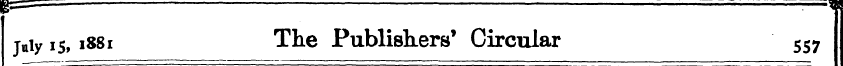 RBS = _» jniy is, 1881 The Publishers' C...