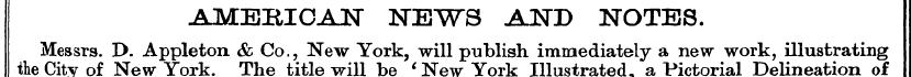 AMERICAN NEWS AND NOTES. tthe ne Messrs ...