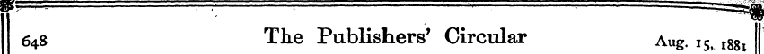 64 8 The Publishers' Circular Aug. i 5 ,...
