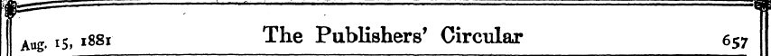 Aug. 15, l8Sl ^ke Publishers' Circular 6...