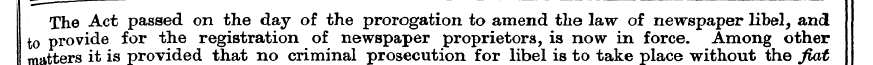 The Act passed on the day of the proroga...