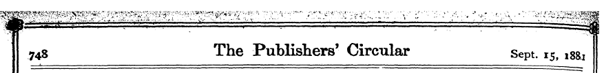 748 The Publishers' Circular Sept. 15,18...