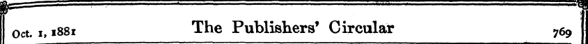 Oct. i, 1881 The Publishers* Circular 76...