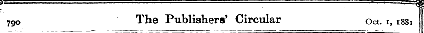 79o The Publishers * Circular Oct. i, 18...