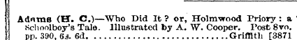 Ada Schoolboy ms (H 's . Tal C.)— e. Who...