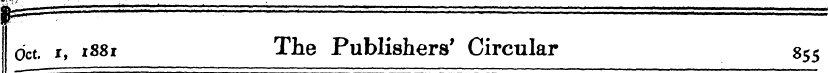 Oct. r, 1S81 The Publishers' Circular $ ...
