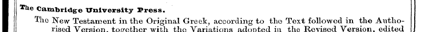 I The Cambridge University Press. I The ...