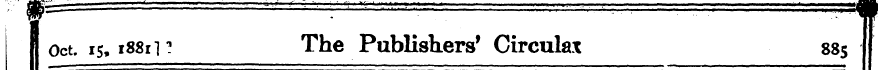 R Oct. 15, tssiv. The Publishers 1 Circu...