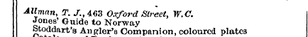 Allmnn , T. J., 4<53 Oxford StreetW.C. J...