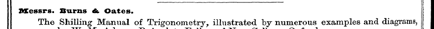 Messrs. Burns A. Oates. I The Shilling M...