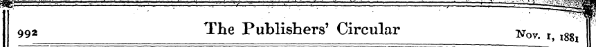 992 The Publishers' Circular ov ^ r