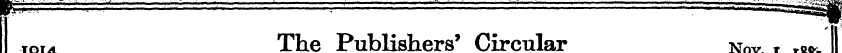 1Qi 4 The Publishers' Circular Nov. i, T...