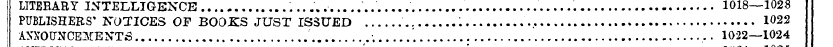 LITERARY INTELLIGENCE 1018—1028 PUBLISHE...