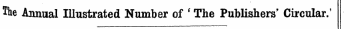 The Annual Illustrated Number of ' The Publishers' Circular.' i - --- ¦