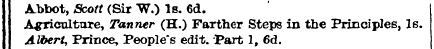 Abbot, Scott (Sir W.) Is. 6d. Agricultur...